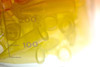Yellow color on a clear beaker